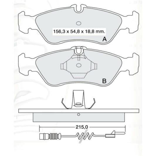 D148EI DAfmi Тормозные колодки