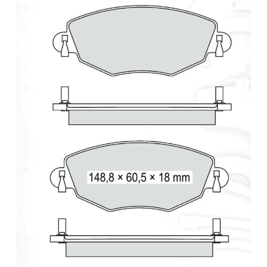 D205E DAfmi Гальмівні колодки