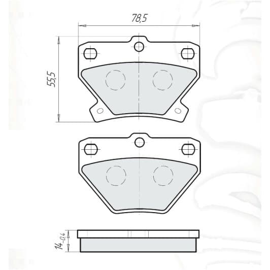 D117E DAfmi Гальмівні колодки
