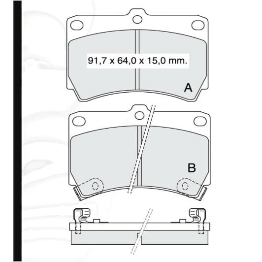 D774E DAfmi Тормозные колодки
