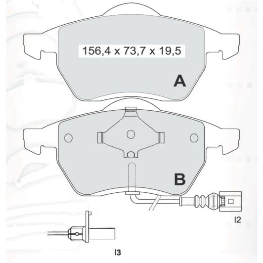 D957EI DAfmi Тормозные колодки