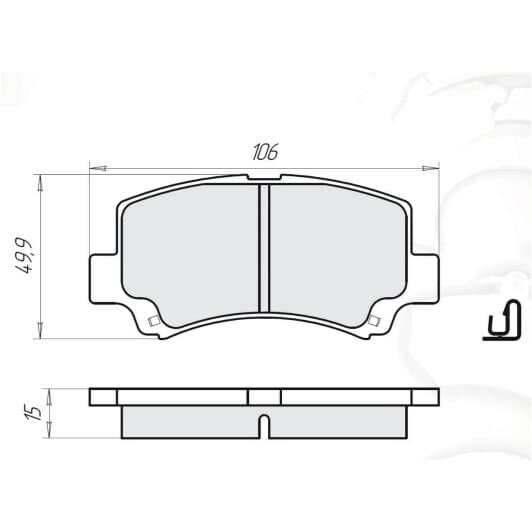 D223E DAfmi Тормозные колодки