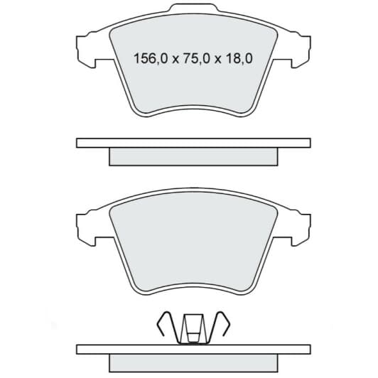 D238E DAfmi Гальмівні колодки