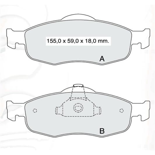 D916E Intelli Тормозные колодки для Ford Sierra