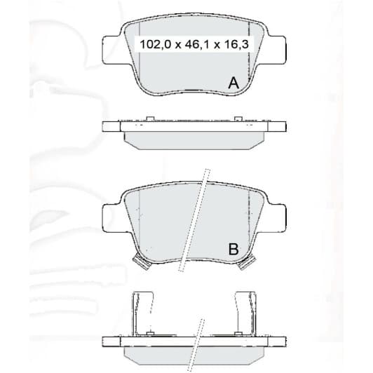D361E DAfmi Гальмівні колодки