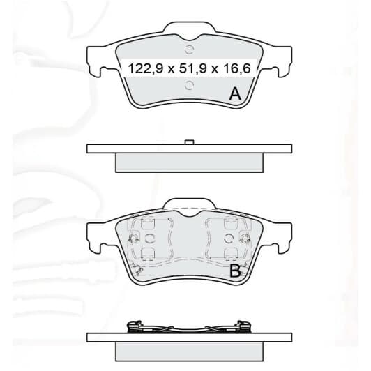 D966E DAfmi Тормозные колодки
