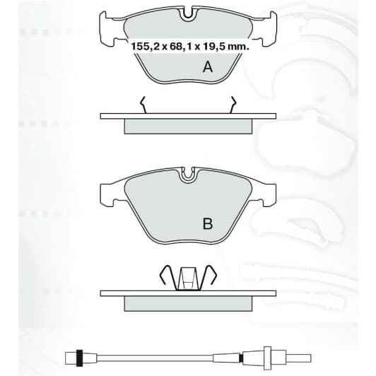D258E DAfmi Тормозные колодки