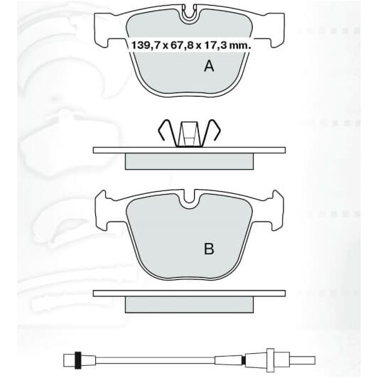 D259E DAfmi Тормозные колодки
