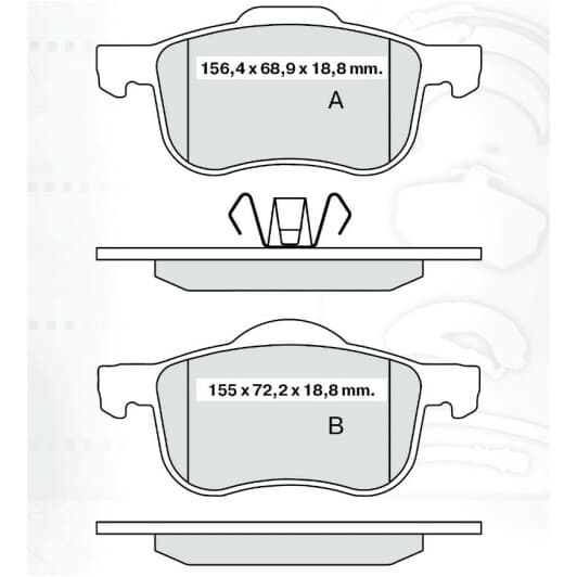 D267E DAfmi Тормозные колодки