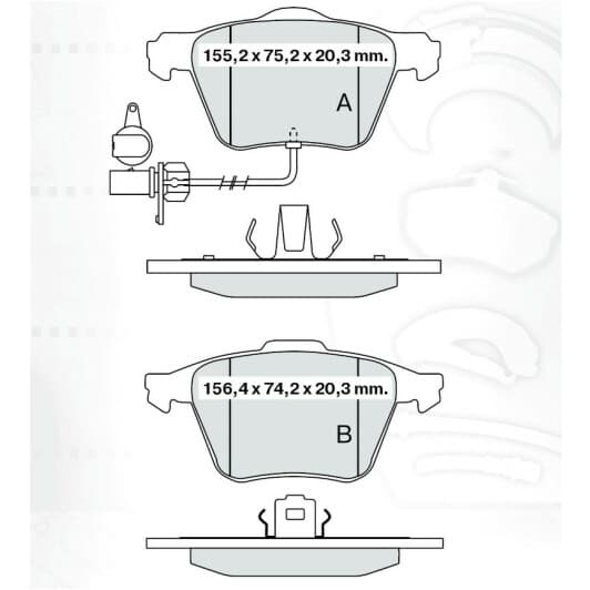 D270E DAfmi Тормозные колодки