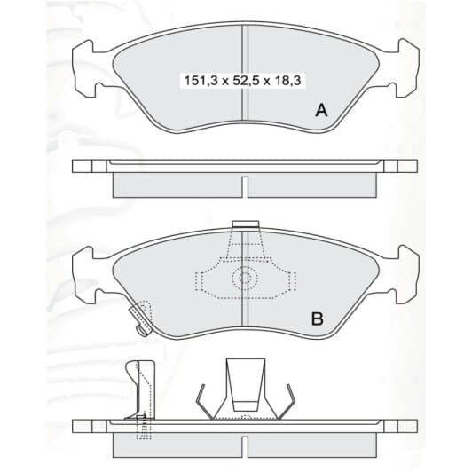 D134EI DAfmi Гальмівні колодки