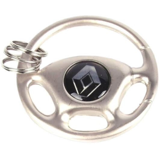 Брелок AutoTechteile з логотипом Renault сірий STEERINGRENAULT