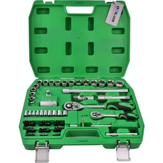 Набор бит и торцевых головок с трещоткой Intertool Expert ET-6072SP 60 шт.