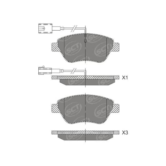 sp422pr SCT Germany Тормозные колодки