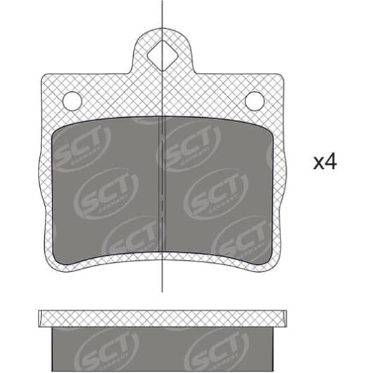 sp731pr SCT Germany Гальмівні колодки для Mercedes C-Class