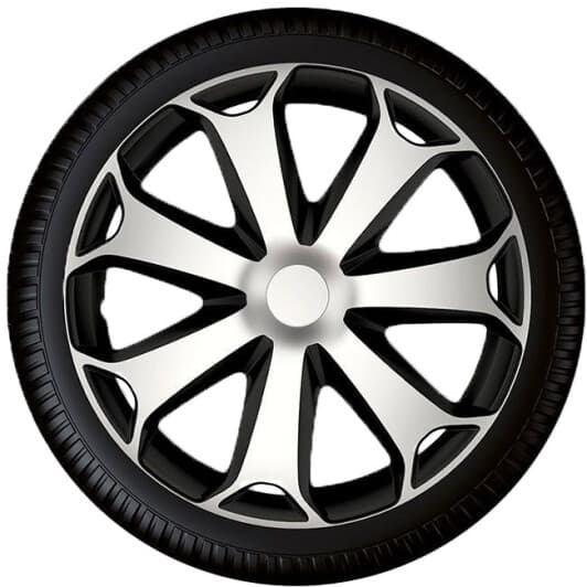 Комплект колпаков на колеса Argo Mega цвет серебристый + черный R15