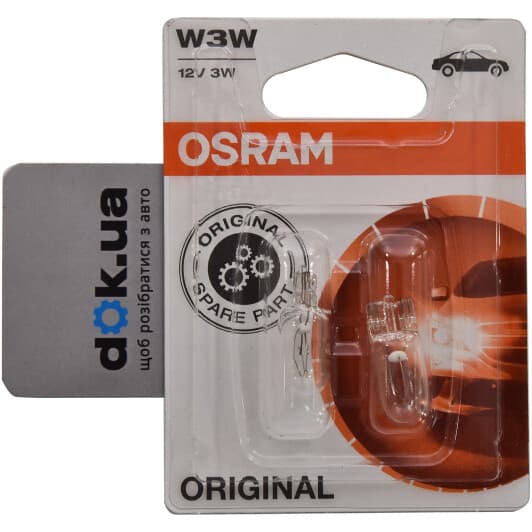 Автолампа Osram Original W3W W2,1x9,5d 3 W прозрачная 282102b