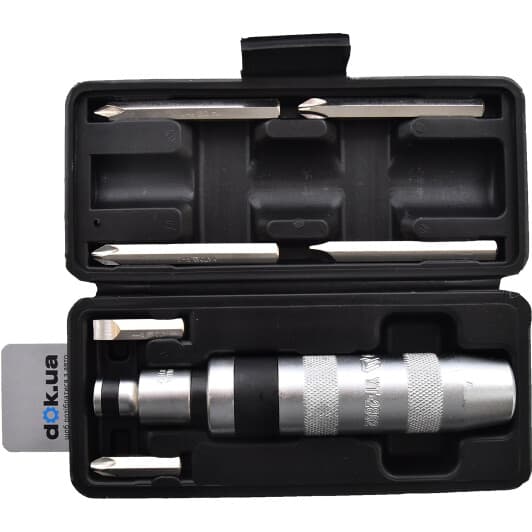 Отвертка реверсивная ударная с набором бит Yato YT-2802