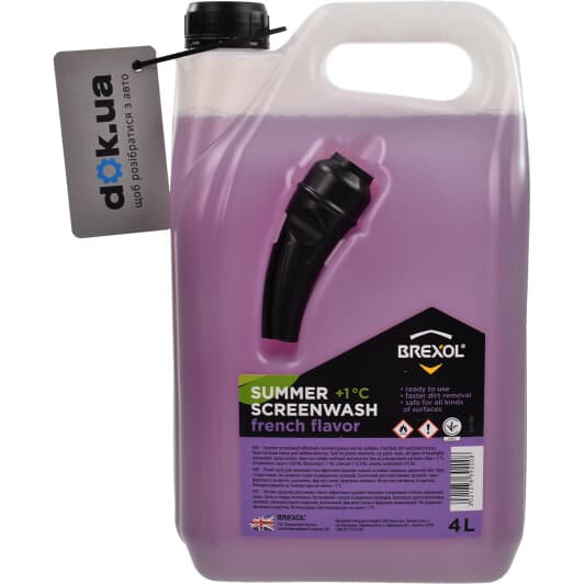 Омыватель стекла Brexol Screen Wash Summer летний 1 °С цветочный (4 л)