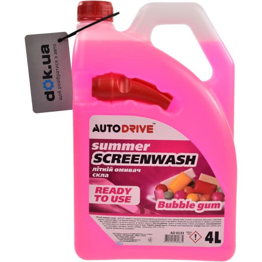 Омыватель стекла Auto Drive Screen Wash Summer летний bubble gum (4 л)