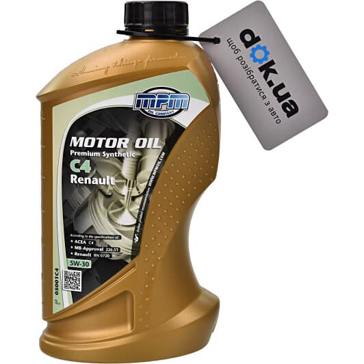 MPM Premium Synthetic C4 Renault 5W-30 (1 л) моторное масло