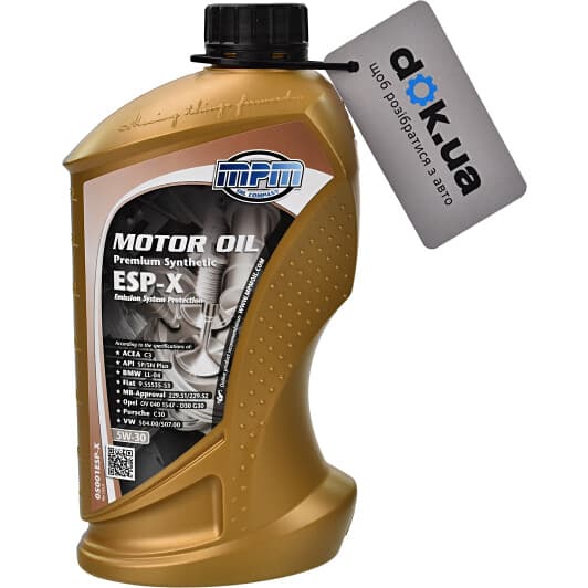 MPM Premium Synthetic ESP-X 5W-30 (1 л) моторное масло