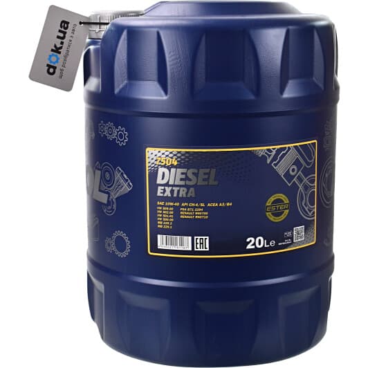 Mannol Diesel Turbo 5W-40 (10 л) моторное масло