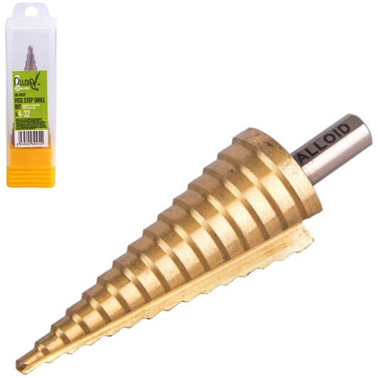 Сверло Alloid ступенчатое по металлу SD-0432 4-32 мм