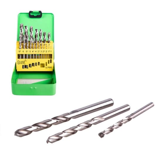Набір свердл Alloid спіральних по металу DB-19110 1-10 мм 19 шт.