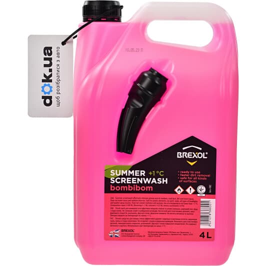 Омыватель стекла Brexol Screen Wash Summer летний 1 °С bubble gum (4 л)