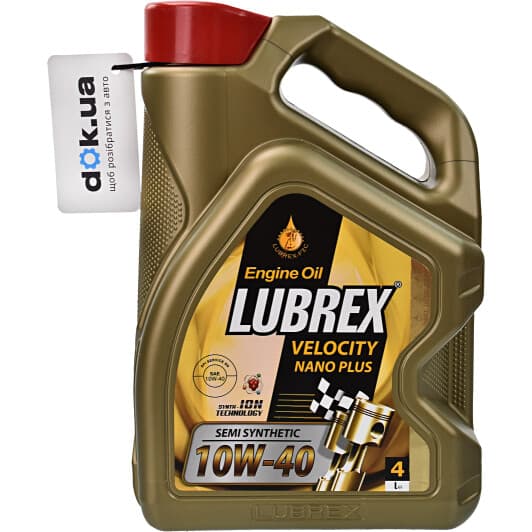 Lubrex Velocity Nano Plus 10W-40 (4 л) моторное масло