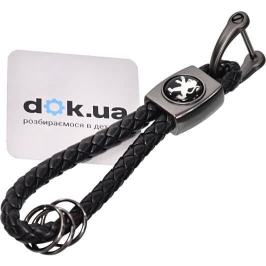 Брелок Vitol с логотипом Peugeot черный 52688