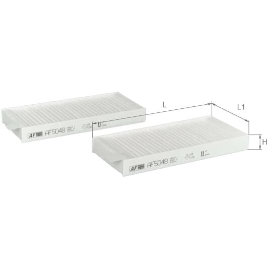 af5048 Alpha Filter AF5048 (2 шт) Елемент фільтруючийповітряний салону (SSANGYONG Actyon, Kyron I)