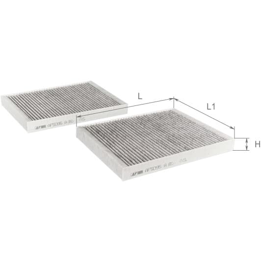 af5095a Alpha Filter AF5095a (2 шт) Елемент фільтруючийповітряний салону (BMW 5)