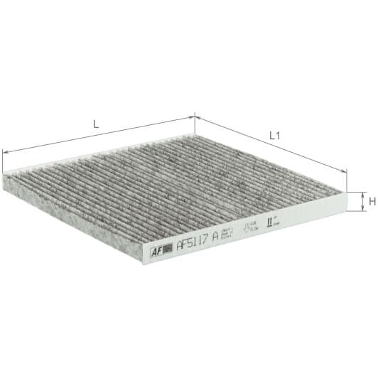 af5117a Alpha Filter AF5117a Елемент фільтруючийповітряний салону (TOYOTA Prius, Yaris I, Avensis SUBARU Legacy III, Outback II, Tribeca LEXUS RX)