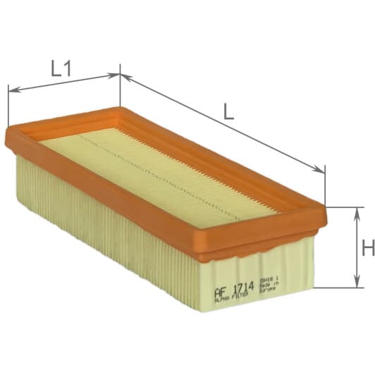 AF1714 Alpha Filter Воздушный фильтр для Fiat Cinquecento