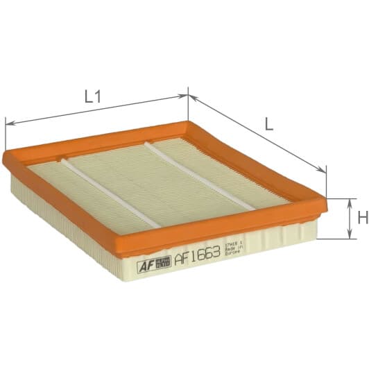 AF1663 Alpha Filter Воздушный фильтр для Opel Corsa