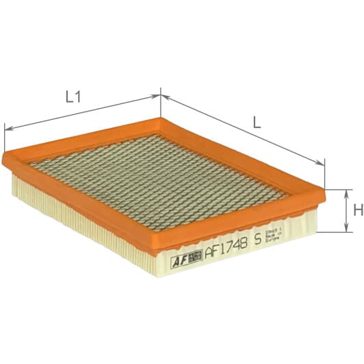 AF1748S Alpha Filter Повітряний фільтр для Kia Pride