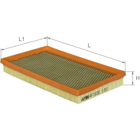 AF1690S Alpha Filter Воздушный фильтр для Opel Corsa