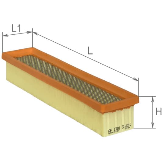 AF1701S Alpha Filter Воздушный фильтр для Dacia Logan