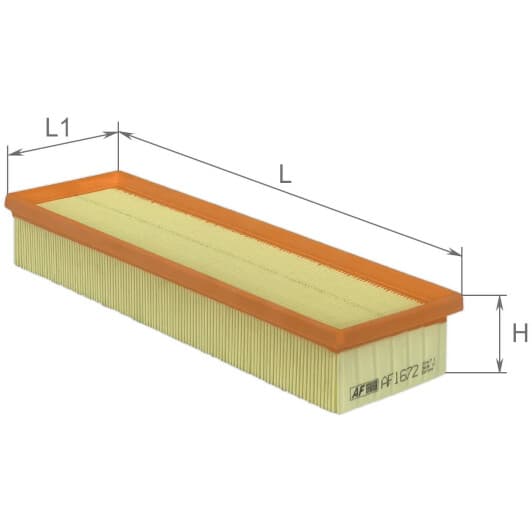 AF1672 Alpha Filter Воздушный фильтр для Renault 21
