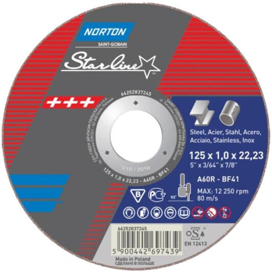 Круг отрезной NORTON GV66252837245 125 мм