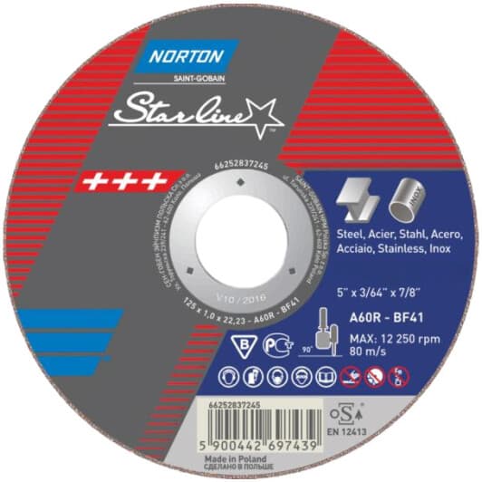 Круг отрезной NORTON GV66252837249 115 мм