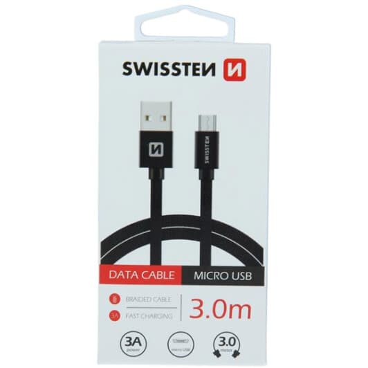 Кабель Swissten DOSWS71527300 USB - Micro USB 3 м