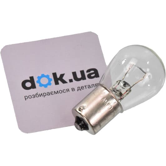 Автолампа Amio P21W BA15s 21 W прозора 01491