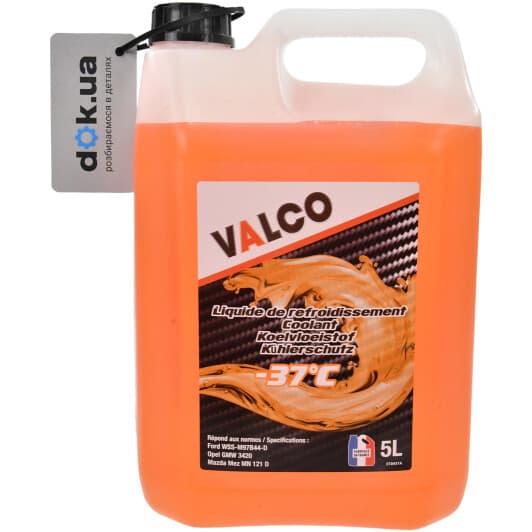 Valco -37° G12 помаранчевий -37 °C, 5 л (607475) готовий антифриз