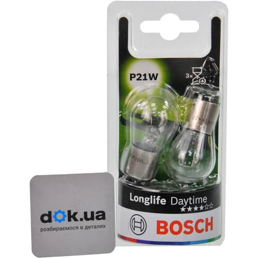 Автолампа Bosch Longlife Daytime P21W BA15s 21 W прозора 1987301050