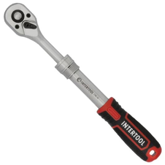 Трещотка Intertool ET-8005 телескопическая 3/8" 72 зубца 228 мм