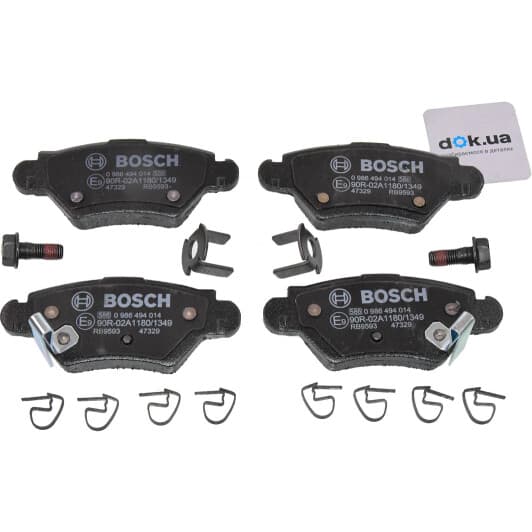 0 986 494 014 Bosch Тормозные колодки