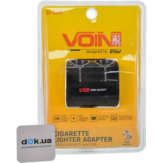 Разветвитель прикуривателя с USB Voin SC-2070